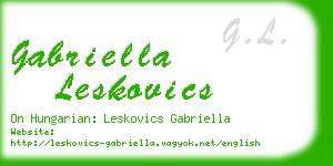 gabriella leskovics business card